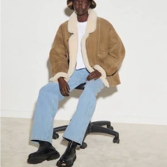 Sandro shearling jacket NWT authentic and epic - Picture 2 of 9